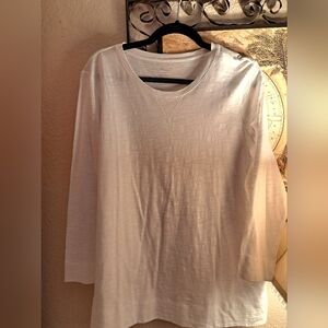 Daily Ritual WhiteThree Quarter Sleeve Top